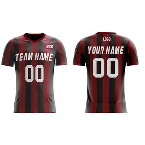 Maillots de football col en V personnalisés en usine OEM vêtements de sport de qualité supérieure pour les joueurs - Product Image 1