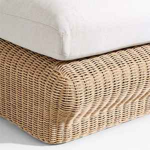 Modern Outdoor Wicker <b>Daybed</b> Sofa Set with Thick Cushions, Modular Rattan Sectional Lounge for Patio, <b>Garden</b>, Hotel & Resort Use - Product Image 5