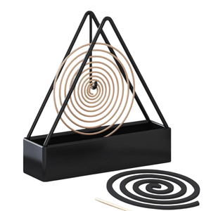 Modern Black Metal Coil Incense <b>Holder</b> With Spiral Design For Aromatherapy Use Coil Burner Handmade On Sale - Product Image 1