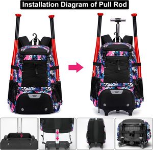 Mochila Deportiva de Béisbol de Poliéster con Diseño Personalizado Roziv Sports, con Correa de Hombro Arqueada, Cierre de Cremallera y Cierre de Hebilla, Unisex - Product Image 3