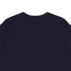 T-shirt pour femme, coupe décontractée, bleu marine, col rond, coton doux, manches courtes, vêtements décontractés pour tous les jours - Product Image 5