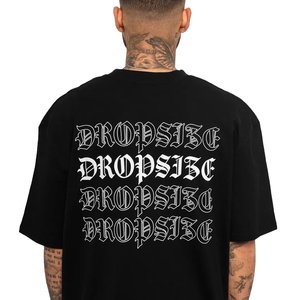 Camisetas Extra Grandes Retro 100% Algodón para Hombre, Impresión de Alta Calidad, Logotipo Personalizado, Ajuste Holgado, Estilo Urbano, Diseños Personalizados, Camiseta de Alta Densidad - Product Image 1