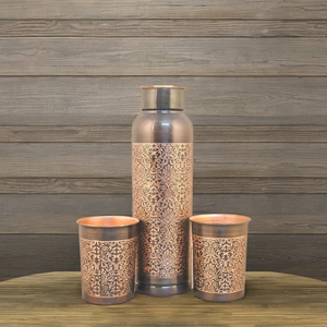 Bouteille d'eau 100 % cuivre pur, anti-fuite, finition émaillée, pour sport, fitness, yoga, pichet à boisson, produit bienfaissant pour la santé - Product Image 2