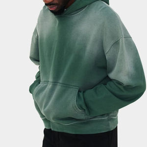 เสื้อฮู้ดดี้สีดำฟอกทรงหลวมสไตล์วินเทจสำหรับผู้ใหญ่ ผ้าคอตตอนหนานุ่ม ใส่สบาย เหมาะสำหรับฤดูหนาว - Product Image 4
