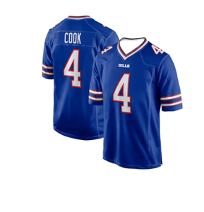 เสื้อฟุตบอลอเมริกัน Buffalo American Football Jersey Sportswear Training Team Jerseys Bill Allen No.10 3D Printed Number Series เสื้อที่ขายดีที่สุด - Product Image 4