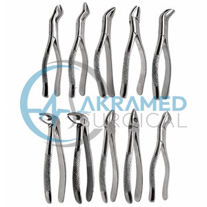 ชุดคีมถอนฟันพรีเมียม 10 ชิ้น ผลิตจากเหล็กกล้าไร้สนิมเยอรมัน สำหรับผู้ใหญ่ ชุดเครื่องมือผ่าตัดถอนฟัน - Product Image 2