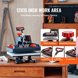 Stampante Multifunzione a Conchiglia da 11,1 Pollici, Macchina Termopressa Digitale a Doppio Tubo con Braccio Girevole 12 x 15 - Product Image 5