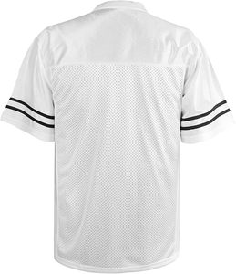 Maillot de football blanc à col en V en maille, manches courtes, léger, en polyester, t-shirt de sport, vêtements de sport - Product Image 5