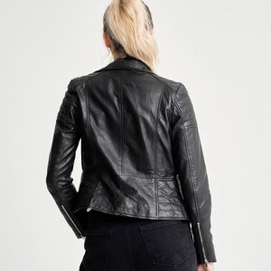 Warm Winter Sheep Skin Breathable <b>Waterproof</b> <b>Zipper</b> Casual Leather Jacket OEM Latest Arrival Fashionable Women's Outdoor - Product Image 4