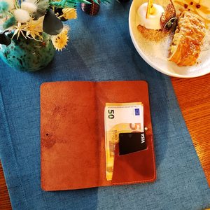 Elegante Porta-Cuadernos de Cuero Genuino para Restaurante, con Logotipo Grabado Personalizado, Presentador de Facturas Premium para Camareros de Cafetería LBH-0036 - Product Image 6