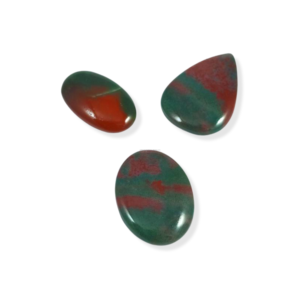 Pierres précieuses d'agate sanguine naturelle Radha Arts, vertes et rouges, 20-35 mm, formes variées, polies à la main, pour la fabrication de bijoux - Product Image 2