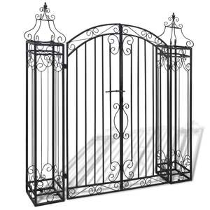 Puerta de Jardín Ornamental de Hierro Forjado 4'x8'x4' 5" para Cercas, Enrejados y Portones - Product Image 1