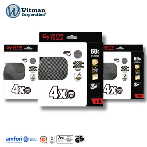 แผ่นขัดกระดาษทรายซิลิคอนคาร์ไบด์ GETTA TOOLS ขนาด 125 มม. 60G แบบตาข่าย พร้อมแถบตีนตุ๊กแก สำหรับขัดไม้ ขจัดสนิมและสี แพ็ค 10 ชิ้น - Product Image 1