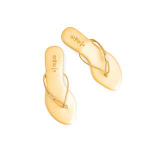 Sandalias de tacón doradas FN0782 elegantes Chappal - Product Image 1