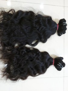 Arrow Exim Grade 12A Cheveux Humains Indiens Vierge Remy Double Trame Faite à la Machine Noir Naturel Ondulation Naturelle 100g - Product Image 6