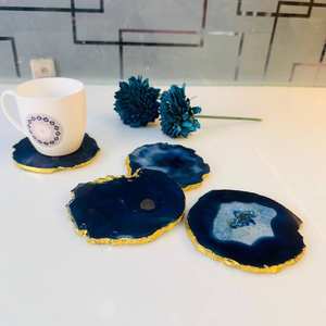 แผ่นรองแก้วหินอ่อนคุณภาพสูง ดีไซน์ทางศาสนาแบบเฉพาะตัว ขัดเงาด้วยหินอินเดีย ทำด้วยมือ ทนทาน ราคาดีที่สุดสำหรับชาและกาแฟ - Product Image 1