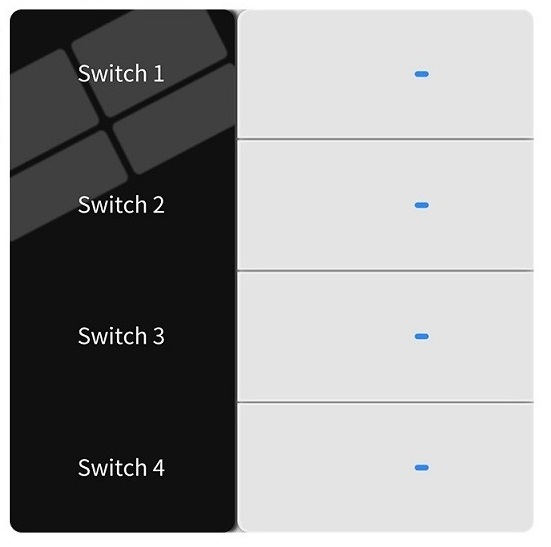 Interruptor de 4 módulos blanco