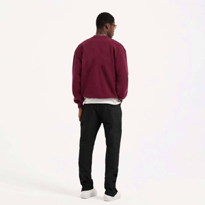 Sweat-shirts à col rond pour homme, hiver, broderie personnalisée, impression numérique, couleur unie, écologiques, coupe classique, 100% coton biologique - Product Image 5