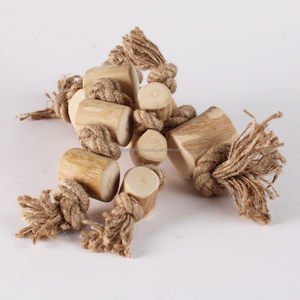 Wholesale Coffee Wood Triple Chew Log With Hemp <b>Rope</b> Dog Toy From Vietnam Manufacturer, Durable Chew For Training & Dental Care - Product Image 2