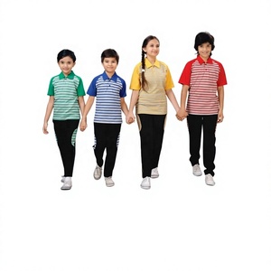 Factory Direct Supply Custom Logo School Uniforms Sportswear <b>T</b>-shirt with <b>Track</b>-pant and Skirt - Product Image 2