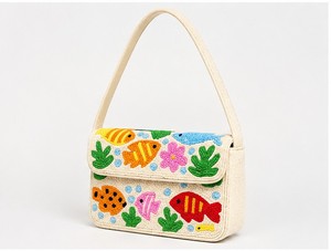 Bolso de hombro de fieltro no tejido con aplique de pez de dibujos animados, con una sola correa, para mujer, para uso diario en la playa, al mejor precio. - Product Image 3