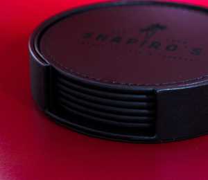 Top Quality Genuine Leather Coasters Hexagon Shape Drink Mats <b>Table</b> Surface <b>Protector</b> Modern Office Gift Set GLC-0009 - Product Image 4