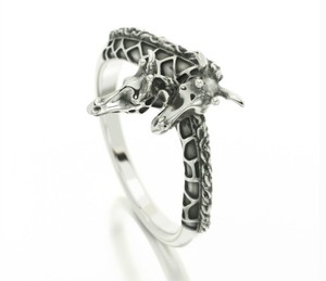 Anillo Elegante de Lujo con Cabeza de Jirafa en Plata 925, Joyería de Moda para Mujer con Diseño Inspirado en Animales - Product Image 2