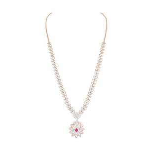 Ensemble de bijoux unisexe en or massif 18 carats, collier tendance classique avec boucles d'oreilles, diamant naturel, cadeau - Product Image 4