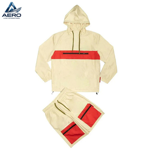 Chaqueta Cortavientos y Pantalones Cortos Casuales de Estilo Hip-Hop Moderno para Exteriores, con Paneles en Contraste, Bloques de Color Personalizados, Transpirables, Resistentes al Agua y al Viento - Product Image 6