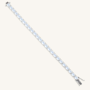 Pulsera de piedra lunar en plata de ley 92.5 KLSB-20651 - Product Image 1