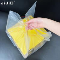 Sacs alimentaires personnalisés JIJID, sacs en plastique transparent givré avec poignée, grand conteneur alimentaire, emballage pour gâteaux de fête, sacs à poignée découpée