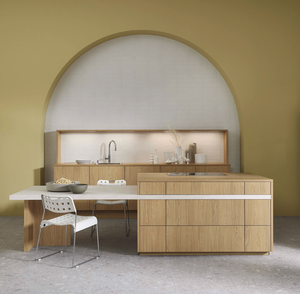 Gabinetes de Cocina Modernos Modulares Ecológicos Personalizados JY Project, de MDF y Madera Contrachapada, con Isla LED, Garantía de 2 Años, para Apartamento - Product Image 6