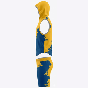 Custom <b>Short</b> <b>Sleeve</b> Breathable <b>Hoodie</b> Usa 7on7 Football Jersey Adult Logo All Over Print Heat-Transfer 7v7 Uniforms - Product Image 5