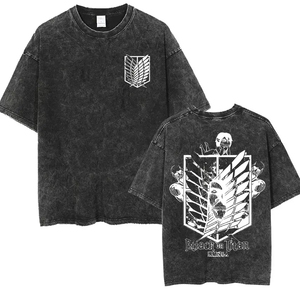 Custom Cotton Oversized <b>T</b> Shirt Japanese Fish Graphic Design <b>Back</b> Print Streetwear Loose Fit Unisex Fashion OEM Production - Product Image 4