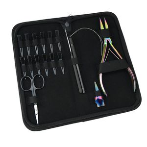 Kit de herramientas al por mayor para extensiones de cabello: microperlas, alicates de crimpado plano, anillos separadores, gancho para tirar, clips de seccionamiento - Product Image 1