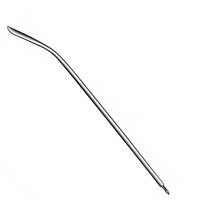 Aiguille de Redon 19,5 cm (7-3/4 pouces) 18 Charr, pointe légèrement courbée, extrémité filetée, instrument chirurgical pour interventions médicales
