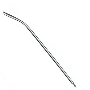 Aguja Redon de 19.5 cm (7-3/4 pulgadas) 18 Charr, con punta de cuchillo ligeramente curvada y extremo roscado, instrumento quirúrgico para procedimientos médicos - Product Image 6