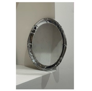 Assiette ovale en acier inoxydable poli miroir avec design de bordure personnalisé, taille sur mesure, écologique, pour servir les aliments, vaisselle élégante - Product Image 1