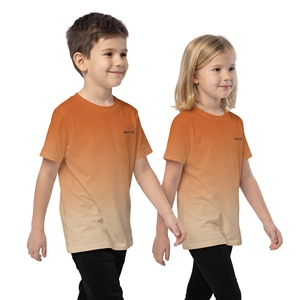 เสื้อยืดเด็กพิมพ์ลายไล่เฉดสี คอกลม แขนสั้น สองสี สวมใส่สบาย ขายส่ง - Product Image 4
