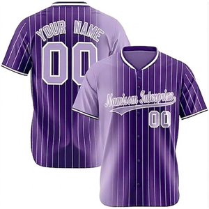 Maillot de baseball personnalisé de haute qualité, vente en gros, vêtements de sport en polyester, maillots de baseball pour hommes, uniformes pour adultes, séchage rapide, grandes tailles - Product Image 4