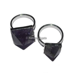 Bague en agate druzy bleu ciel - Product Image 6