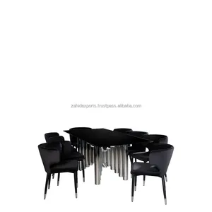 Luxury Handmade Square Dining <b>Table</b> Stainless Steel <b>Legs</b> Modern Eco-Friendly Wedding Decor Living Room Furniture Zahid - Product Image 2