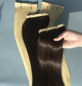 Cinta larga recta natural Rubio y color #2 Venta caliente Cabello vietnamita Extensiones de cabello personalizadas Cabello crudo Precio al por mayor - Product Image 2