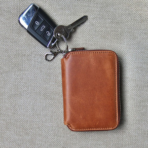 Portefeuille utilitaire en cuir véritable, conçu pour le rangement des clés et la commodité quotidienne, porte-clés en cuir, organiseur de clés de voyage - Product Image 1