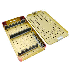 Plateau pour instruments chirurgicaux avec base perforée et fentes pour outils, pour usage hospitalier en ophtalmologie et chirurgie plastique - Product Image 4