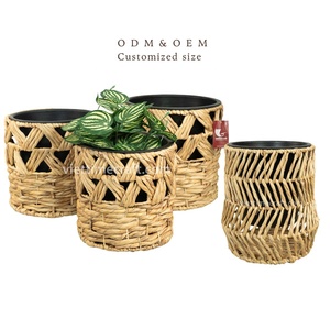 Woven <b>Basket</b> For Home Decor, Eco Friendly Water Hyacinth Plant Pot Laundry/<b>Storage</b> <b>Baskets</b> From Vietnam Handicraft - Product Image 3