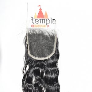 4*4 HD Closure Braiding 100% Unprocessed Deep Wave Indian Temple Virgin Women Natural Color <b>Black</b> Vendors Human <b>Hair</b> <b>Extensions</b> - Product Image 3