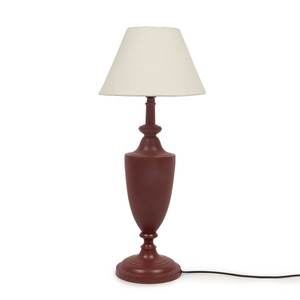 Lampe de table moderne en bois KS International, impression numérique, abat-jour en tissu 1 couleur, faite à la main, cadeau d'anniversaire pour hôtel, chambre à coucher, salon - Product Image 1