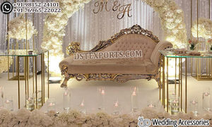 Deluxe Design Wedding Furniture <b>Sofa</b> Set Indian Wedding White <b>Gold</b> Maharaja <b>Sofa</b> Designer Wedding Stage Decoration Australia - Product Image 6