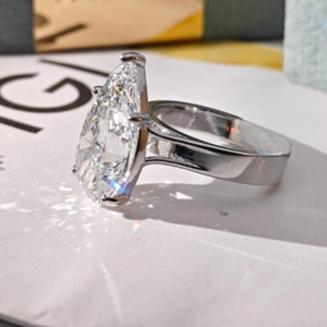 Anillo de Compromiso con Diamante Cultivado en Laboratorio con Corte de Pera, Certificado por IGI, para Mujer, Oro de 14K, Joyería Nupcial, Regalo - Product Image 3
